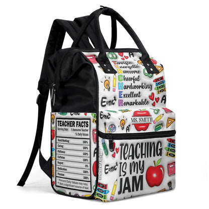 Teaching Is My Jam - Personalized Duckbilled Backpack SBDBPLN993L