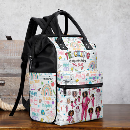 Teaching Is My Ministry - Personalized Duckbilled Backpack