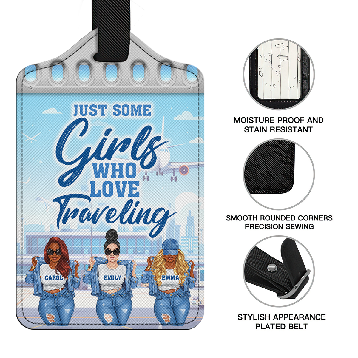 Just A Girl Who Loves Traveling - Personalized Luggage Tag SBLUTLM2245L