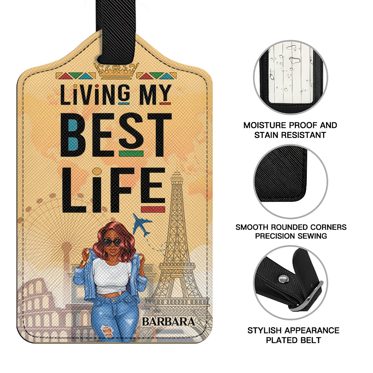 Living My Best Life - Personalized Luggage Tag SBLUTLM2488L