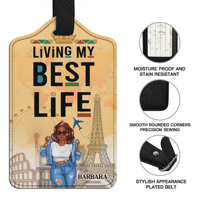 Living My Best Life - Personalized Luggage Tag SBLUTLM2488L