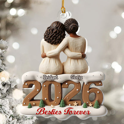 Sisters Forever  - Personalized 1-Layer Acrylic Ornament