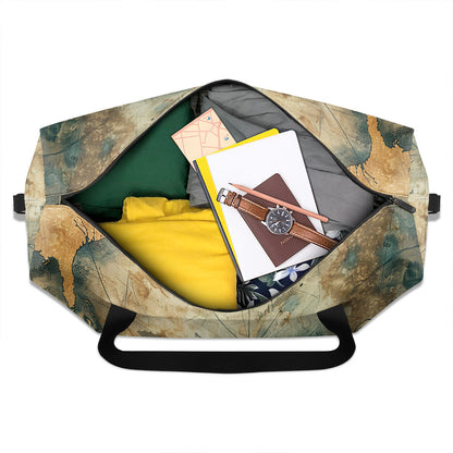 Travel Far Enough You Met Yourself - Personalized Minimalist Duffle Bag SBMDBHA35