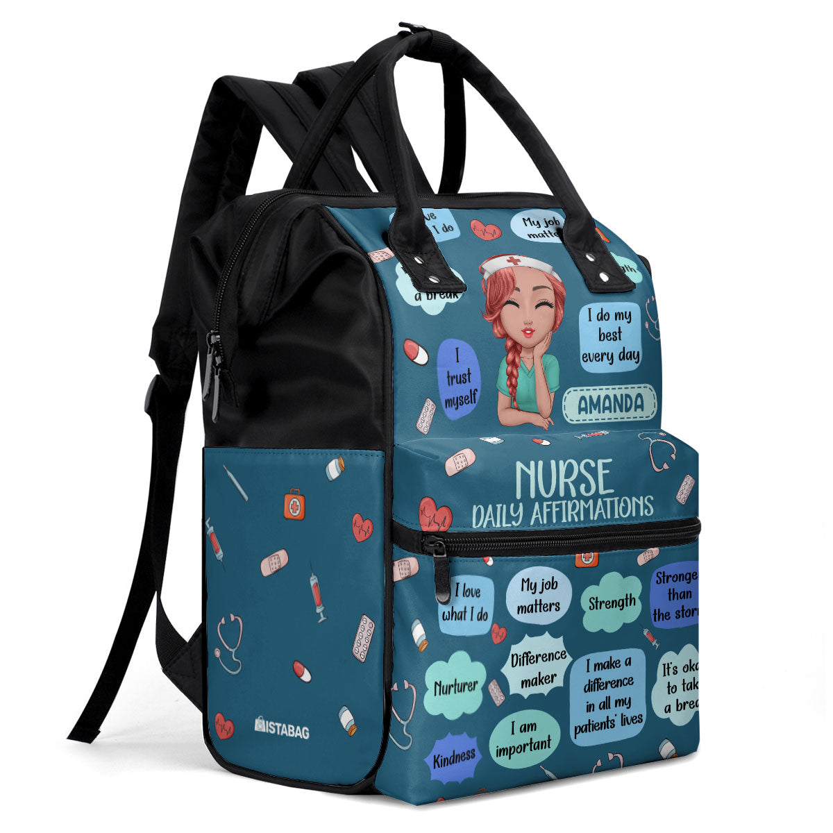 Nurse Daily Affirmations - Personalized Duckbilled Backpack SBDBPLN1775L