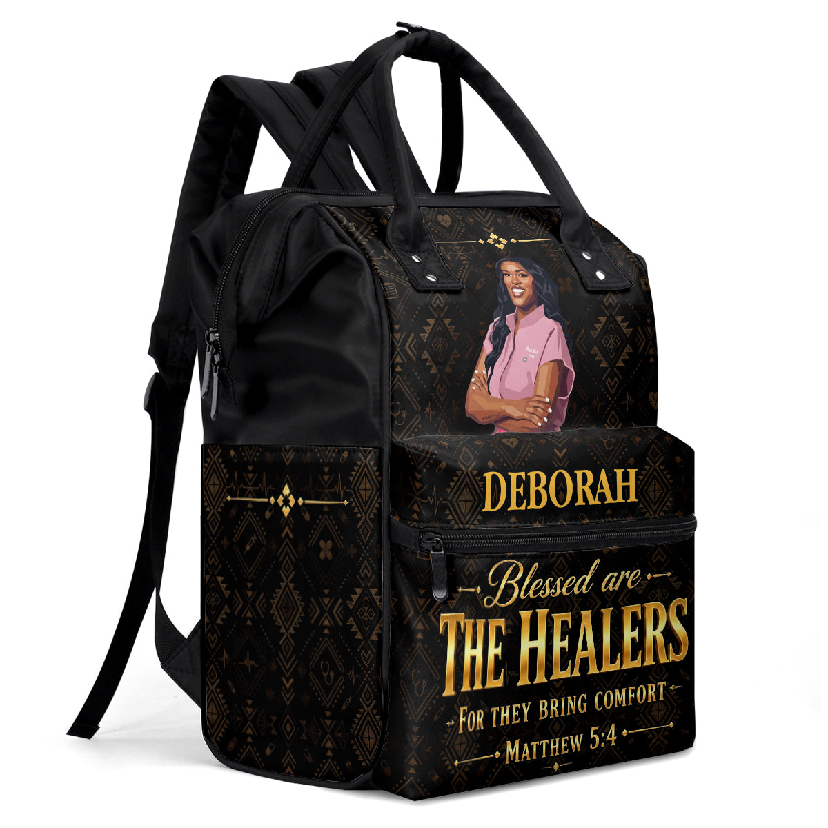 Blessed Are The Healers For They Bring Comfort - Personalized Duckbilled Backpack