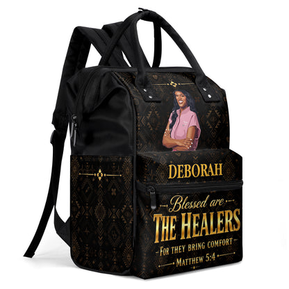 Blessed Are The Healers For They Bring Comfort - Personalized Duckbilled Backpack