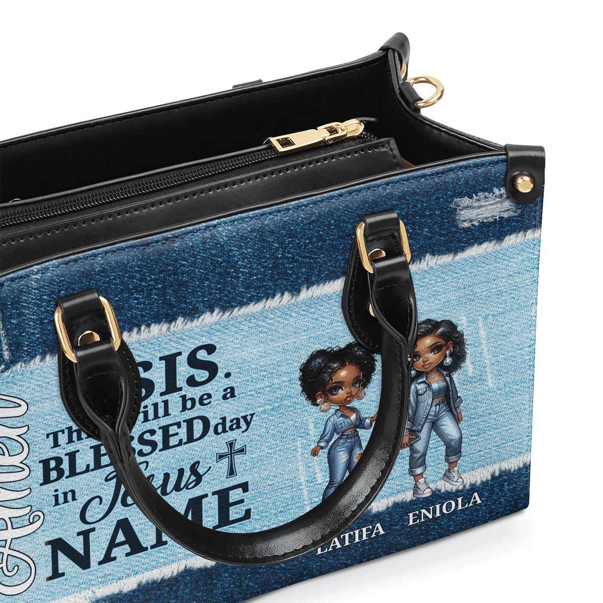 Amen Sis - Personalized Leather Handbag SBLHBHLM1407M