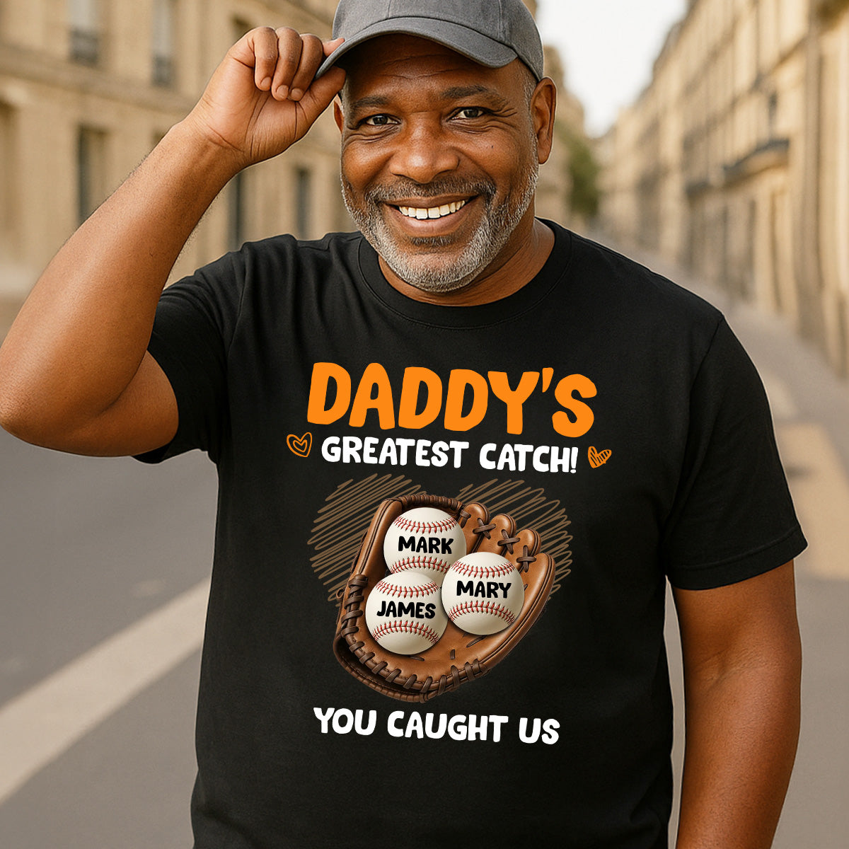 Daddy's Great Catch You Caught Us - Personalized 2D Unisex T-shirt