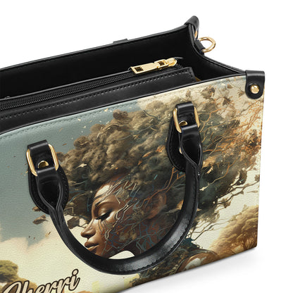 Rooted Radiance - Personalized Leather Handbag SB127