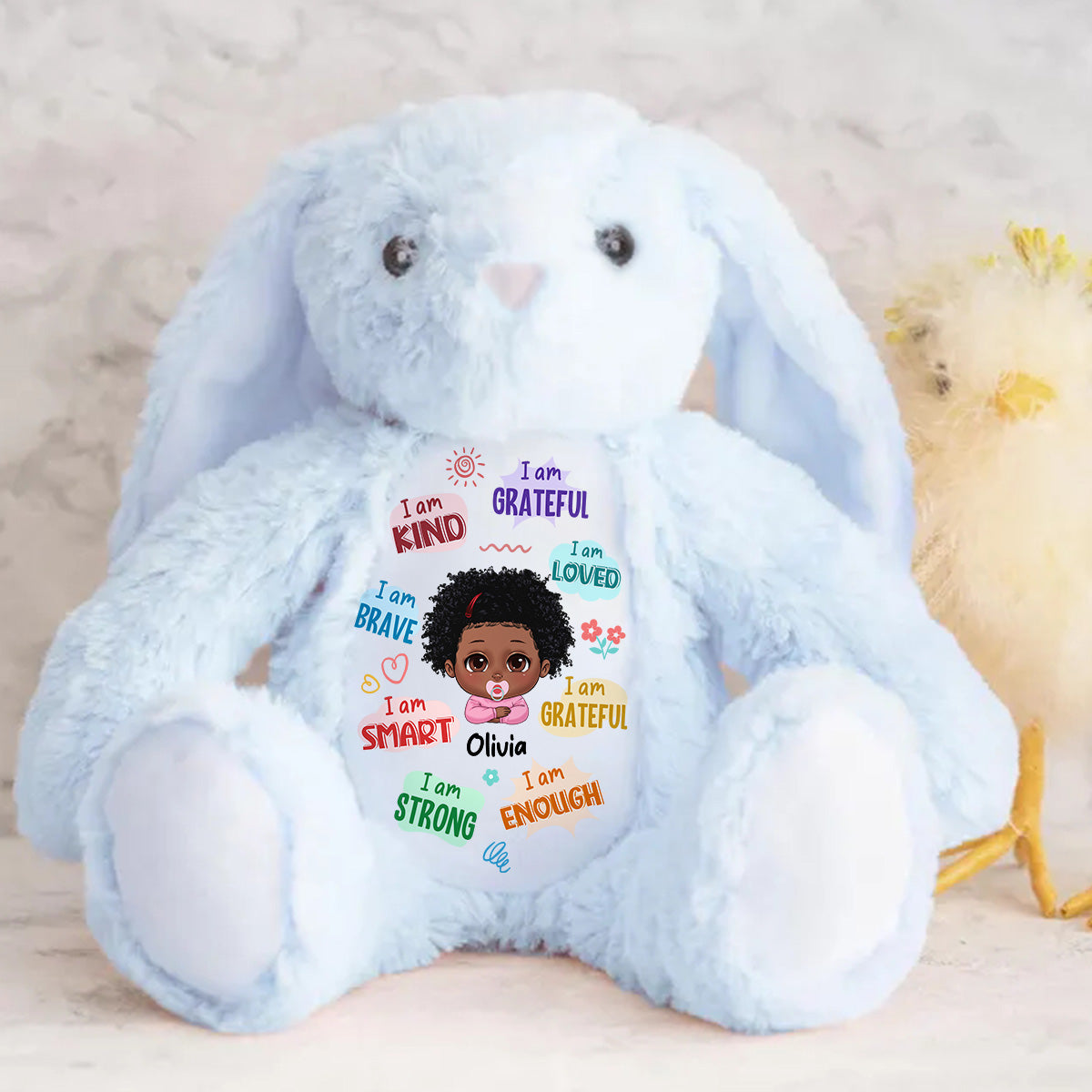 I Am - Personalized Stuffed Bunny