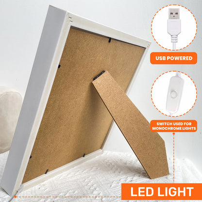 Mother And Daughter Forever Linked Together - Personalized Heart Flower Shadow Box