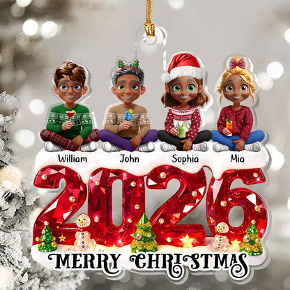 Merry Christmas - Personalized 1-Layer Acrylic Ornament