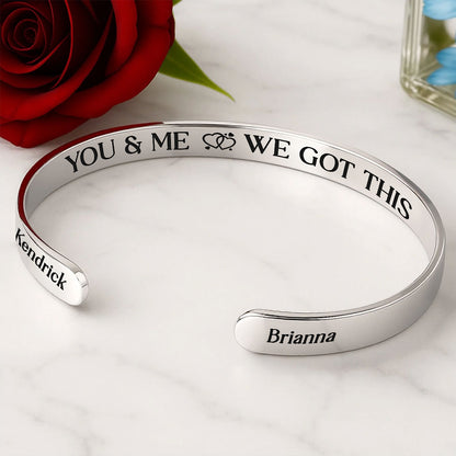 I Had You And You Had Me - Personalized Cuff Bangle Bracelet With Box