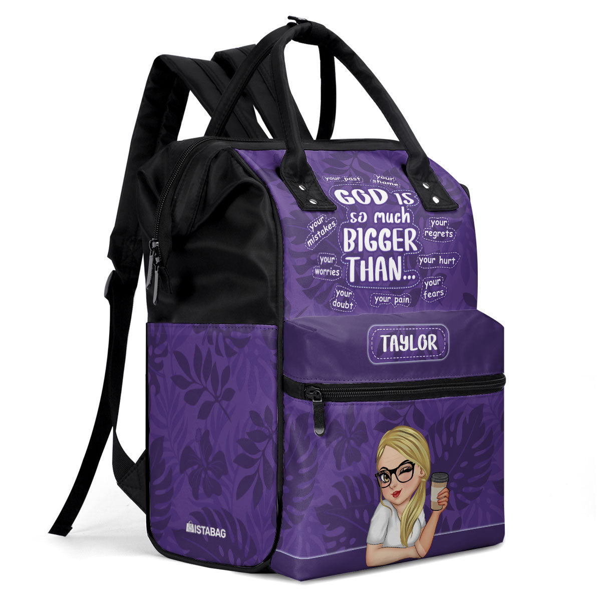 God Is So Much Bigger Than - Personalized Duckbilled Backpack SBDBPLN1081D