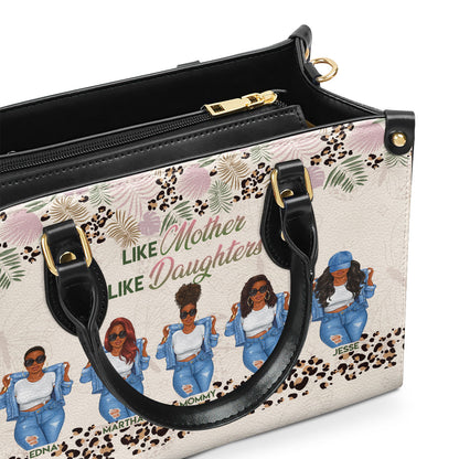 Like Mother Like Daughters - Personalized Leather Handbag SBLHBLN1401L