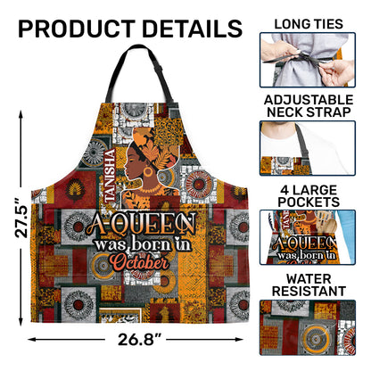 A Beautiful Queen - Personalized Apron With Pocket