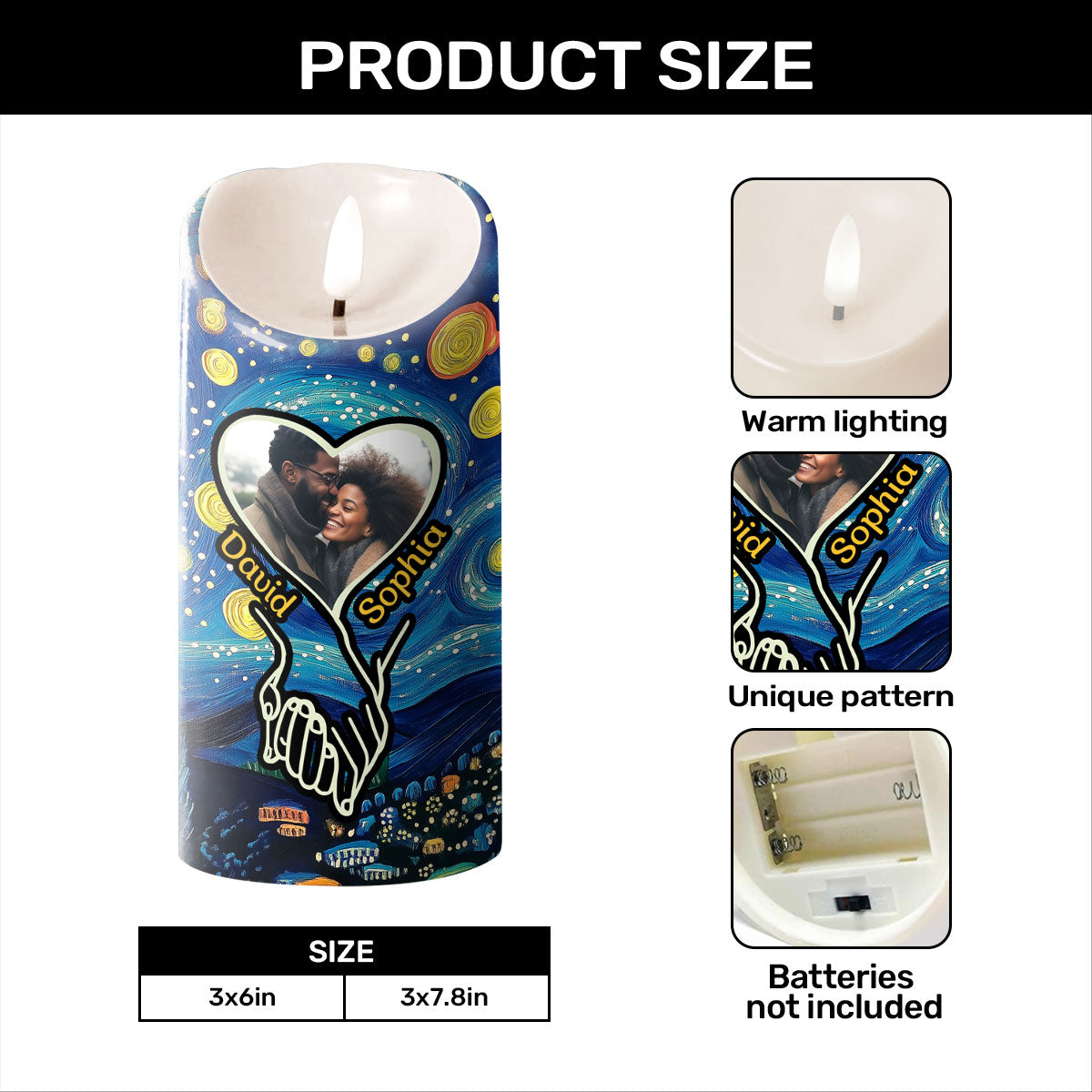 My Favorite Place In All The World Is Next To You - Personalized Flameless LED Candle