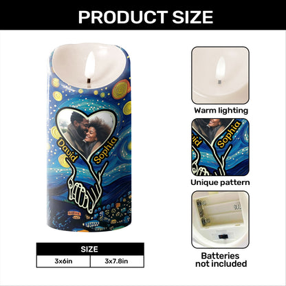 My Favorite Place In All The World Is Next To You - Personalized Flameless LED Candle