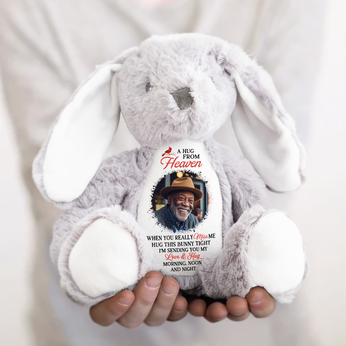 A Hug From Heaven - Personalized Stuffed Bunny