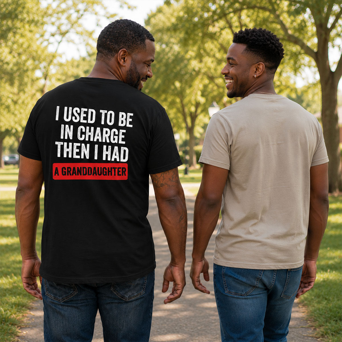 I Used To Be In Charge - Personalized T-shirt With Front Back Design