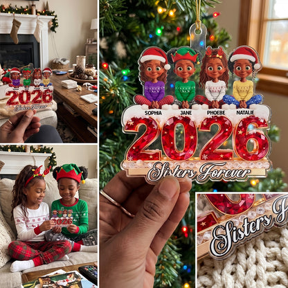 Sisters Forever - Personalized 1-Layer Acrylic Ornament