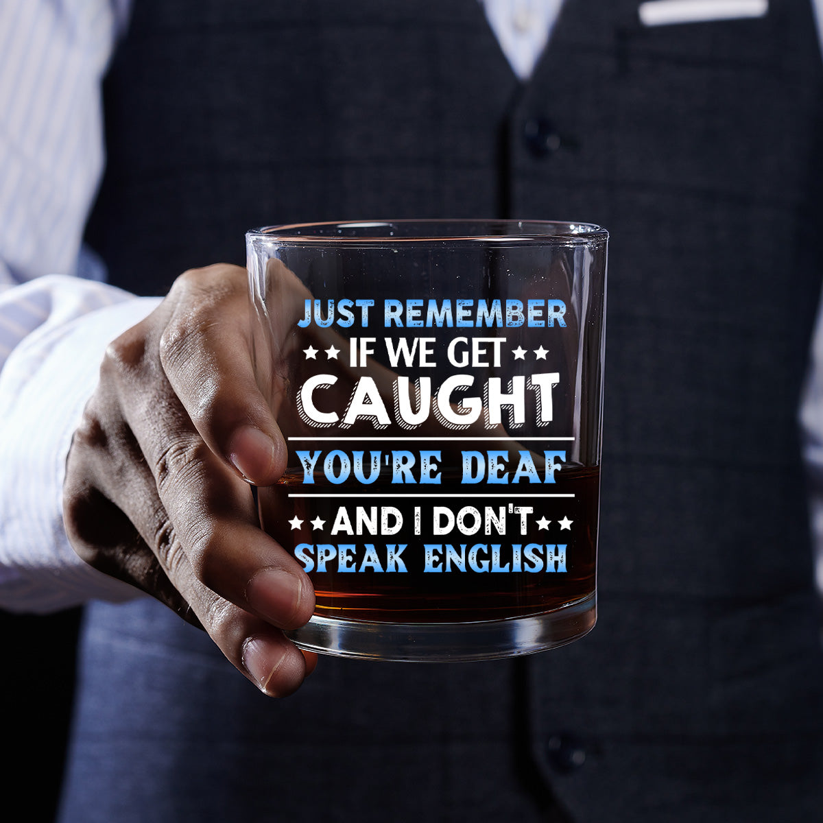 Partners In Crime - Personalized Round Whiskey Glass