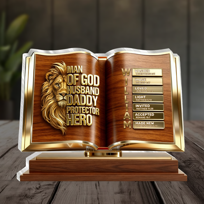 Woman smiling while holding her personalized plaque