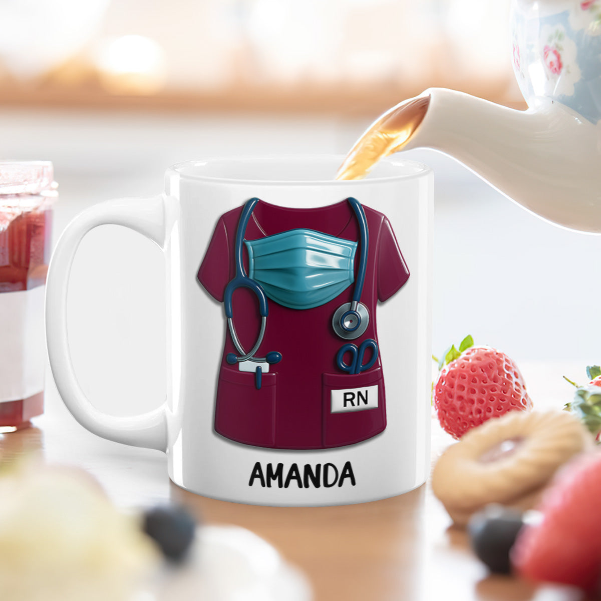 She Works Willingly With Her Hands - Personalized Ceramic Coffee Mug