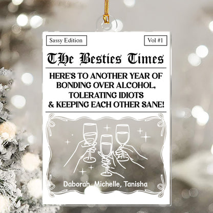 Here's To Another Year Of Us - Personalized 1-Layer Acrylic Ornament