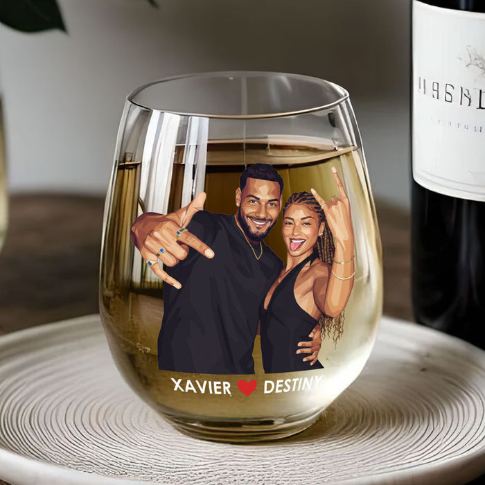 Birthday gift glass
