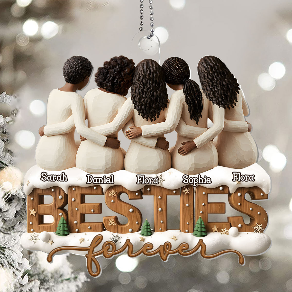 Sisters Forever  - Personalized 1-Layer Acrylic Ornament