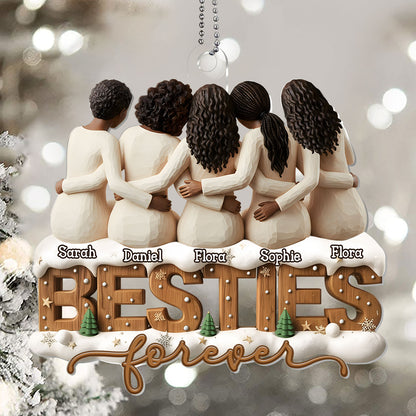 Sisters Forever  - Personalized 1-Layer Acrylic Ornament