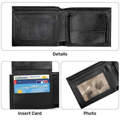 I Will Walk By Faith Even When I Cannot See - Personalized Leather Folded Wallet SBLFWN34