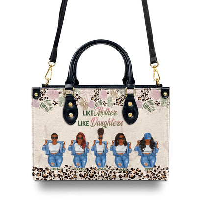 Like Mother Like Daughters - Personalized Leather Handbag SBLHBLN1401L