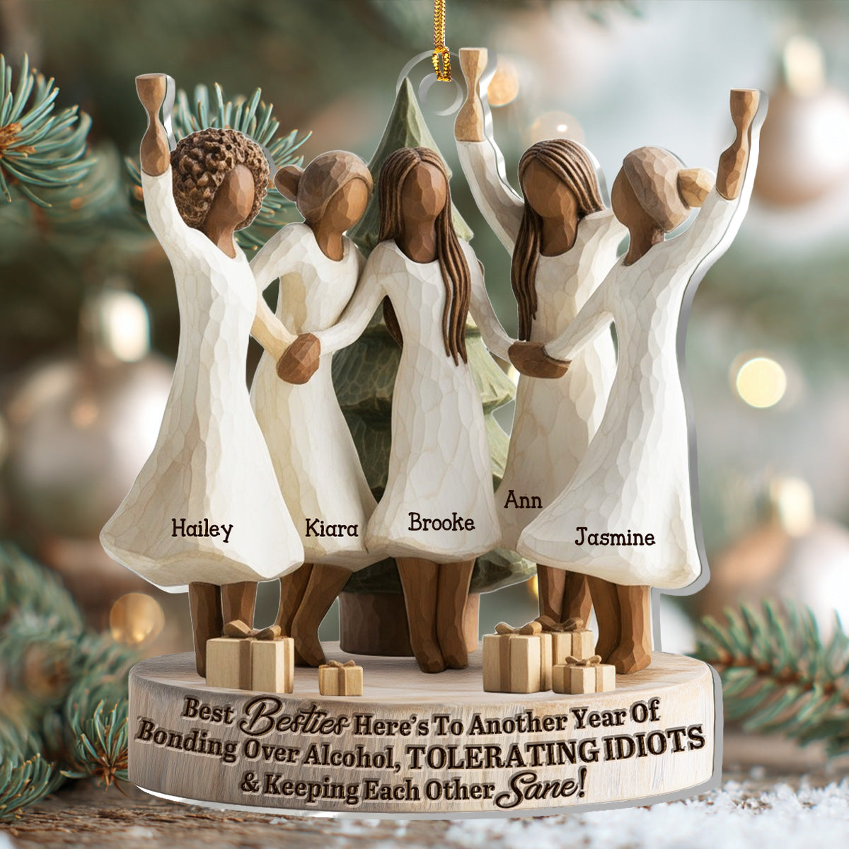 We'll Be Friends Until We're Old And Senile - Personalized 1-Layer Acrylic Ornament
