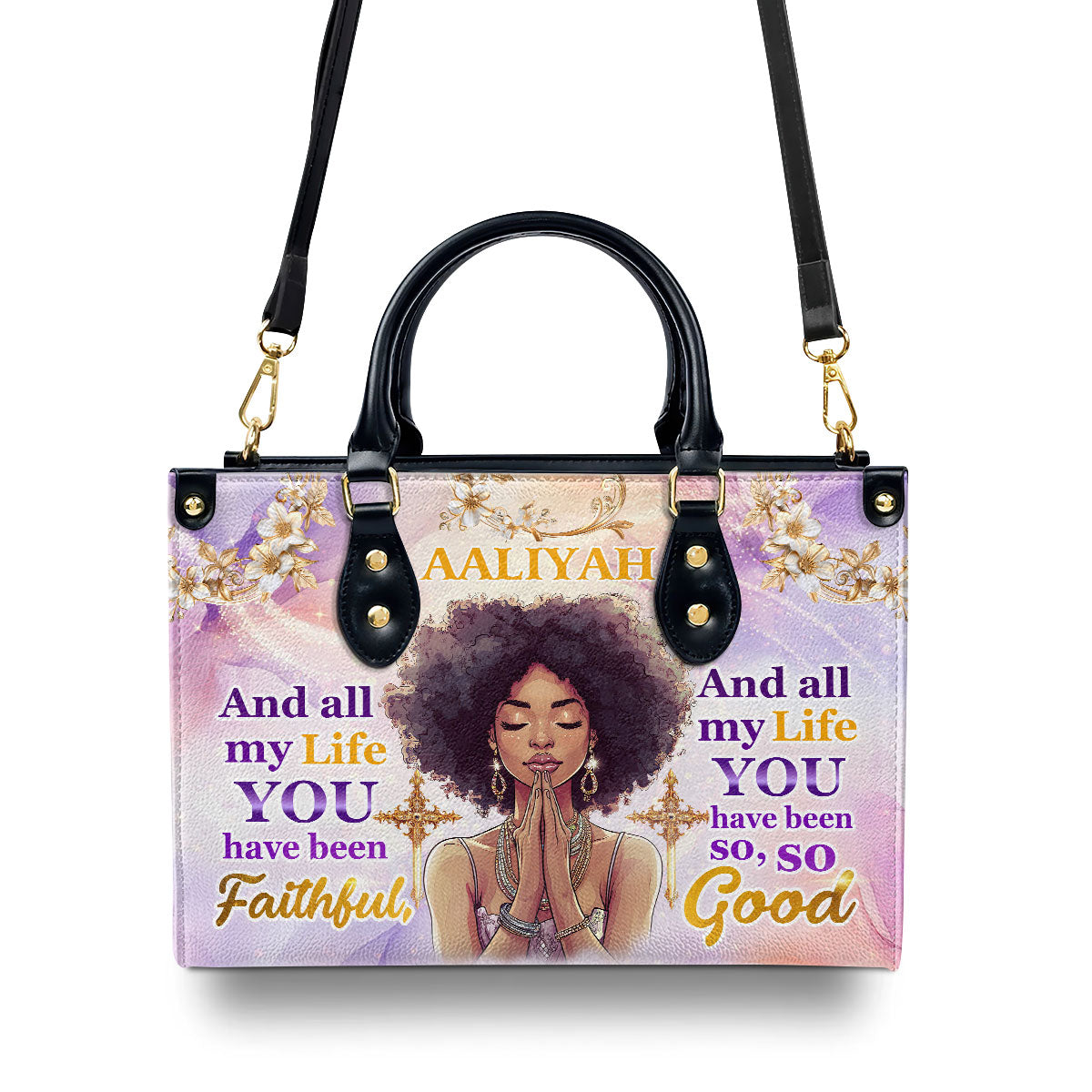 And All My Life You Have Been Faithful - Personalized Leather Handbag SBLHBLHA2294T