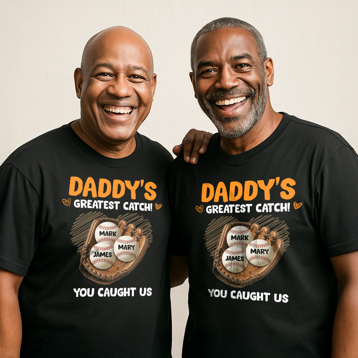 Daddy's Great Catch You Caught Us - Personalized 2D Unisex T-shirt