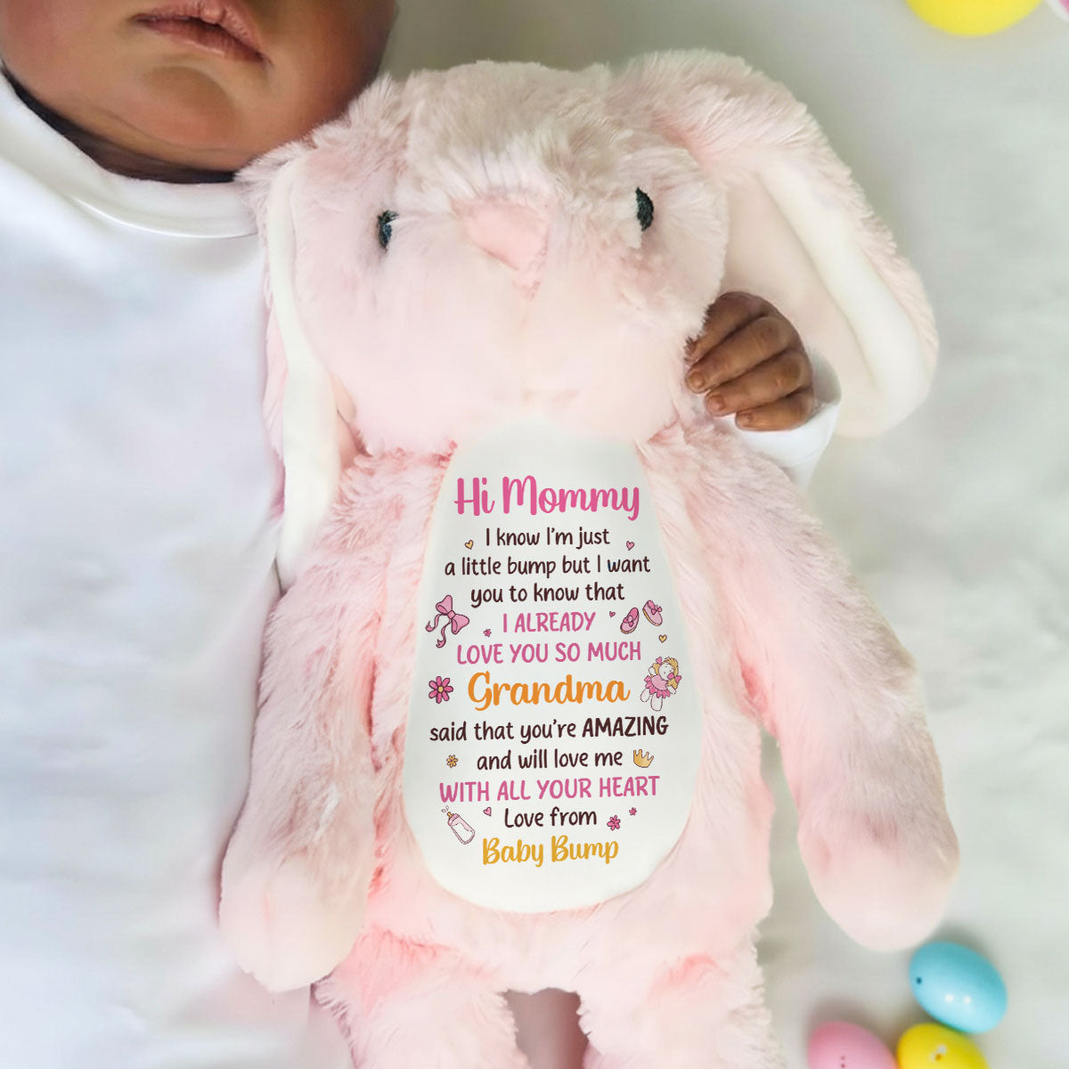 Dear Mommy I Love You - Personalized Stuffed Bunny