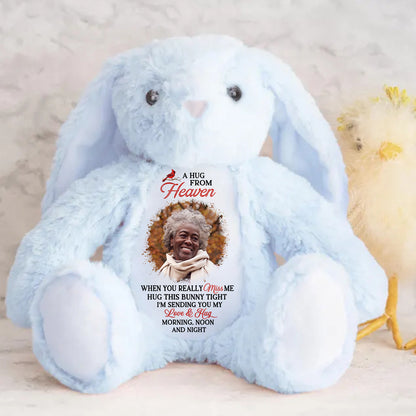 A Hug From Heaven - Personalized Stuffed Bunny