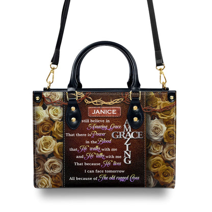 Amazing Grace - Personalized Leather Handbag SBLHBPHA769M