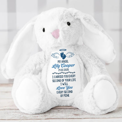 I Will Love You Every Second Of Mine - Personalized Stuffed Bunny