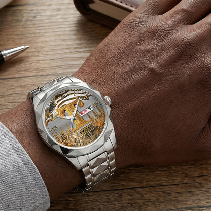 Name Initial Alphabet - Personalized Men's Wrist Watch