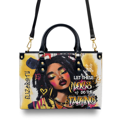 Let These Locs Do The Talking - Personalized Leather Handbag SBLHBLL2404T