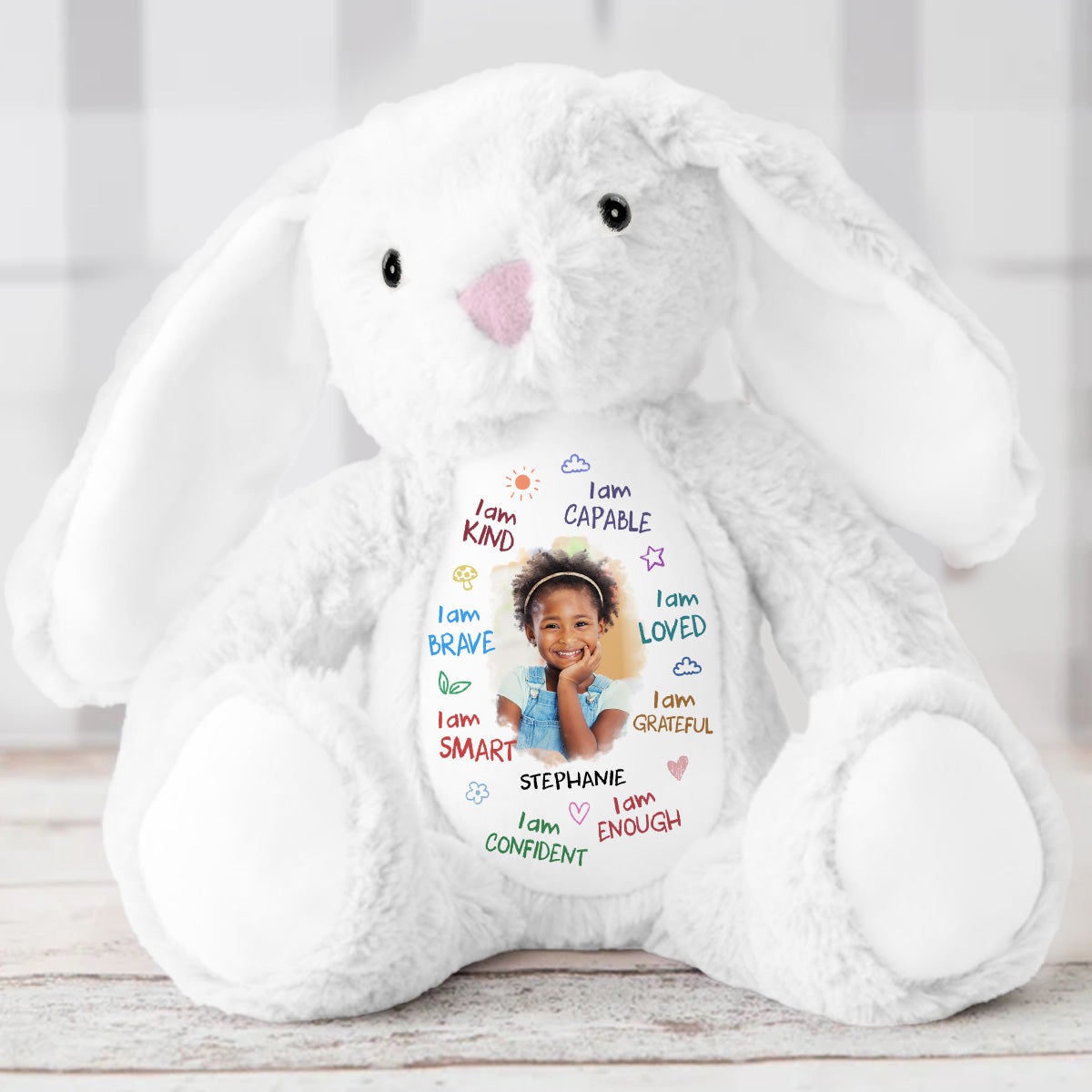 I Am - Personalized Stuffed Bunny