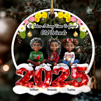 It Takes A Long Time To Grow Old Friends - Personalized 1-Layer Acrylic Ornament