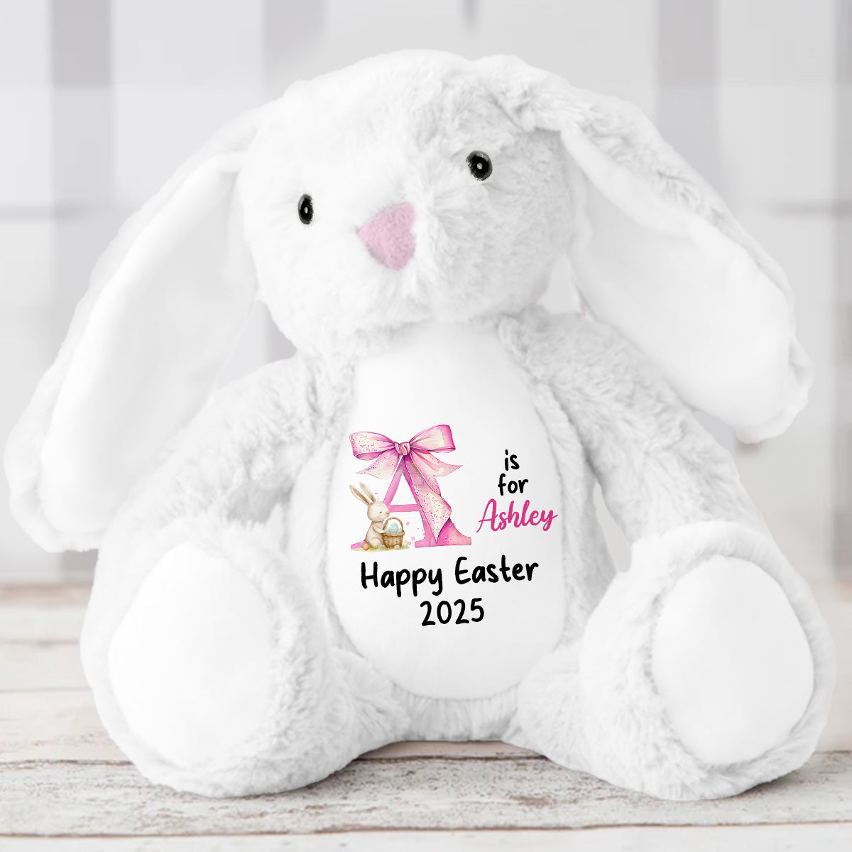 Easter Alphabet - Personalized Stuffed Bunny