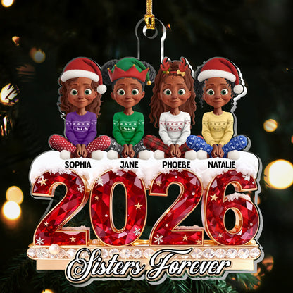 Sisters Forever - Personalized 1-Layer Acrylic Ornament