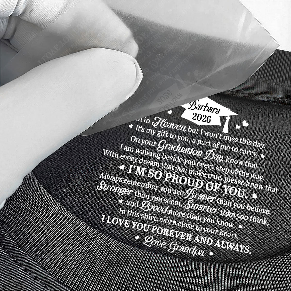 I’m In Heaven But I Won't Miss This Day - Personalized Shirt With Design Inner Neck