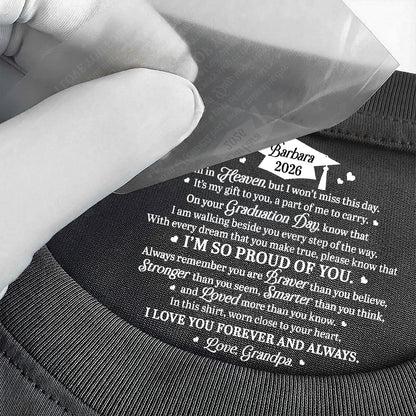 I’m In Heaven But I Won't Miss This Day - Personalized Shirt With Design Inner Neck