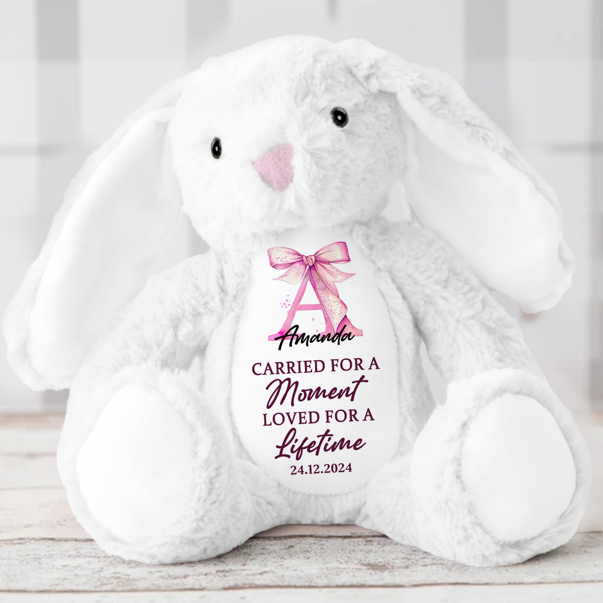 Loved For A Lifetime - Personalized Stuffed Bunny